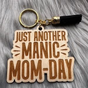 Handmade wood keychain with tassel: Just another manic mom day